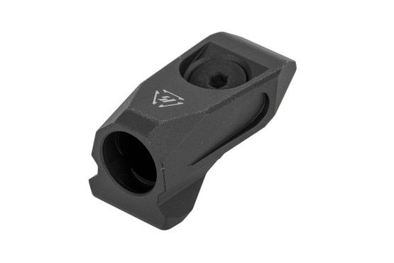 Strike Industries black LINK ANGLED QD sling mount offers an ergonomic, snag-free design compatible with KeyMod or M-LOK